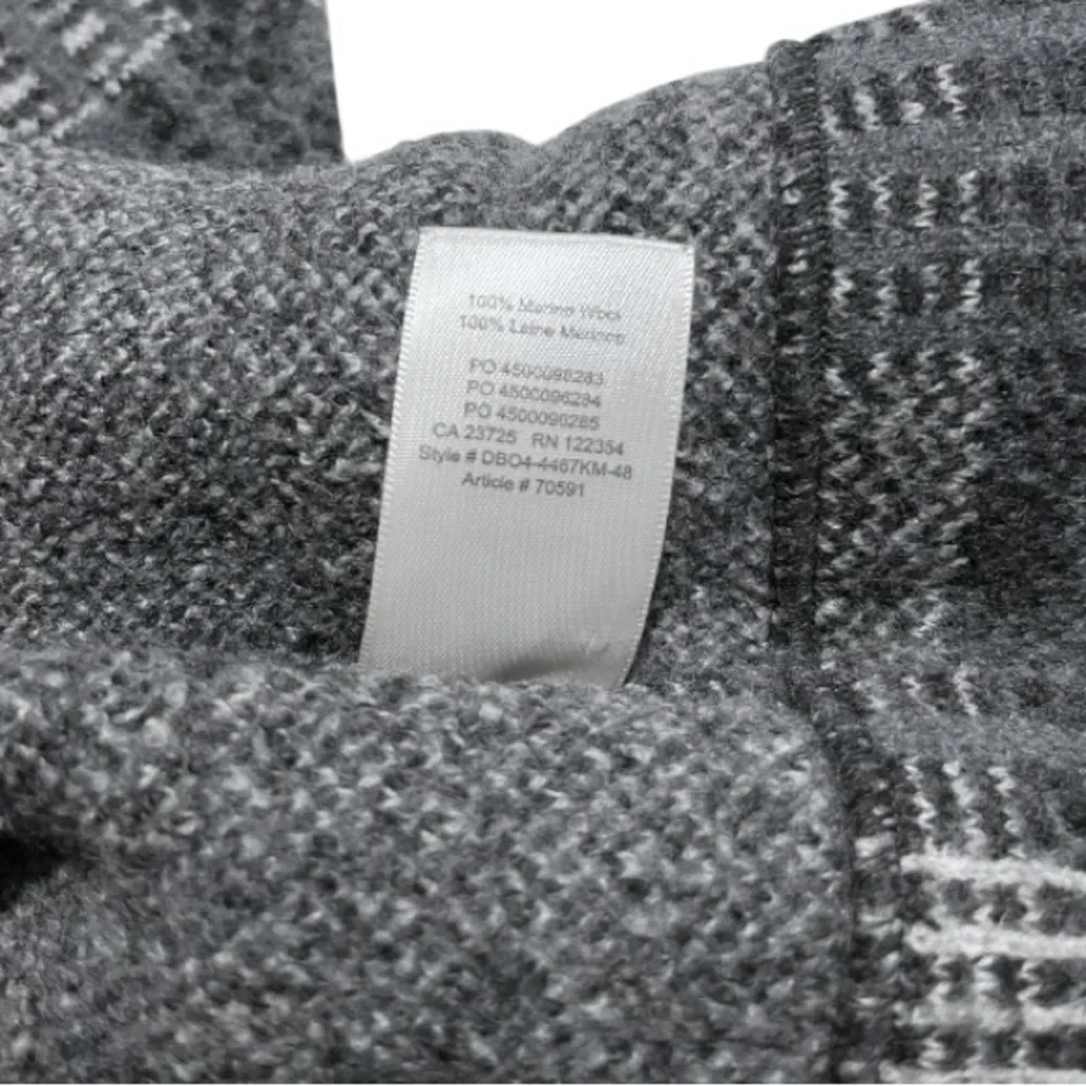 Aritzia Wilfred Brullon Plaid Wool Cardigan Sweater Oversized Cozy Size XXS
